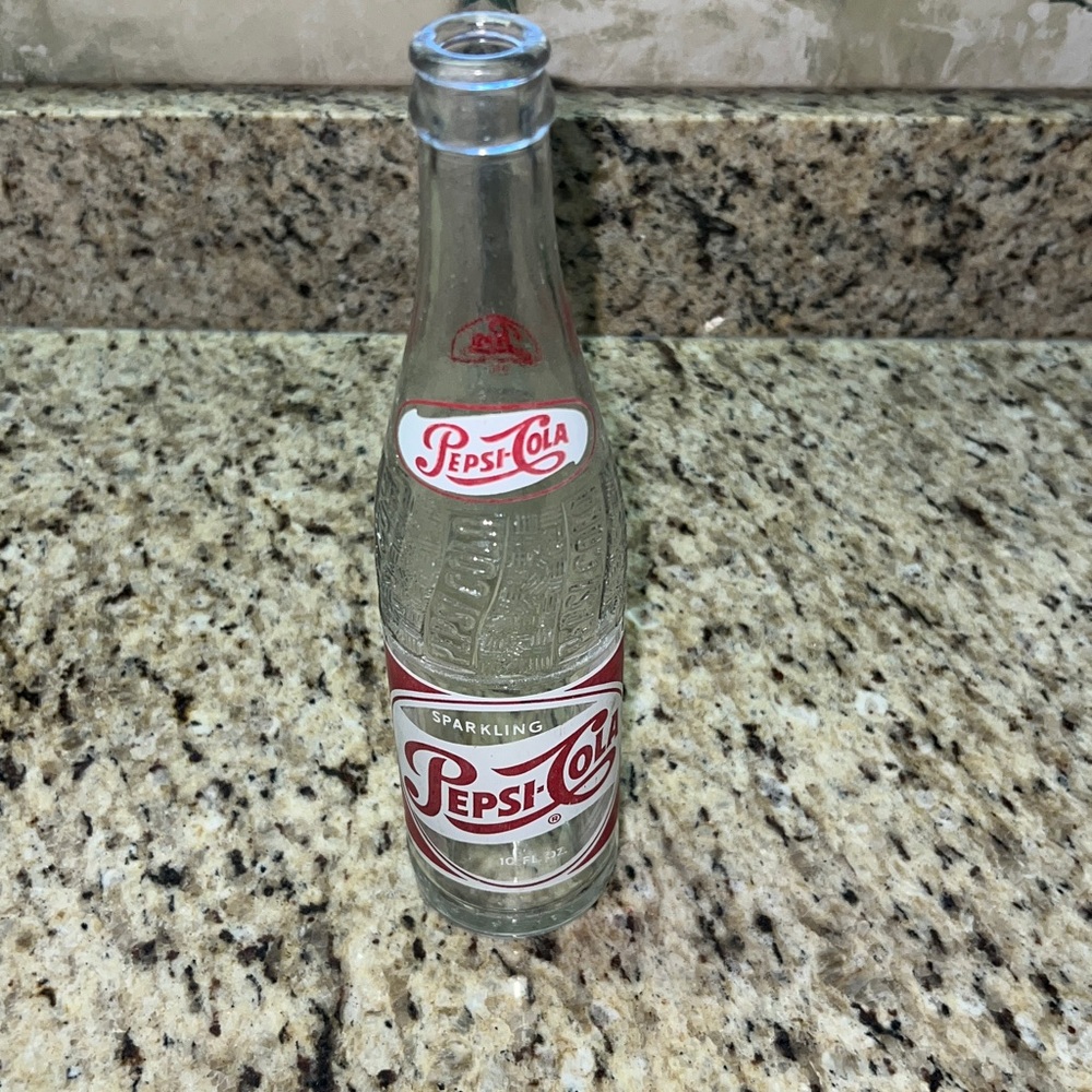 Clear Glass Pepsi Bottle